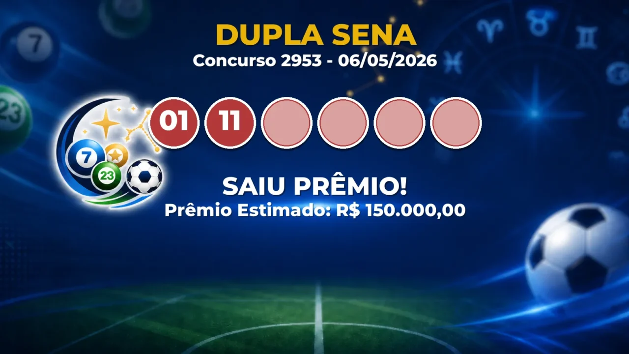 Resultado da Dupla Sena Concurso 2953