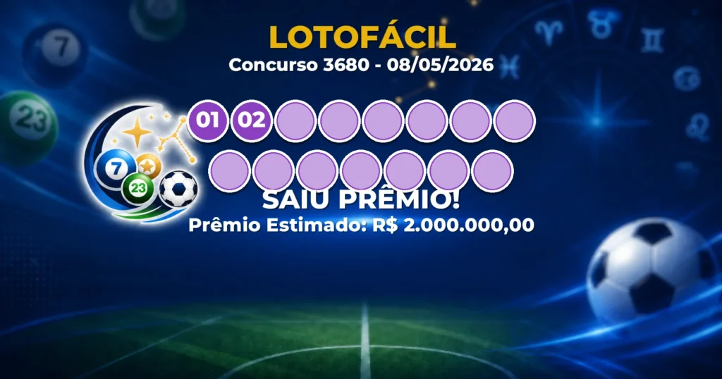 Resultado da Lotofácil Concurso 3680