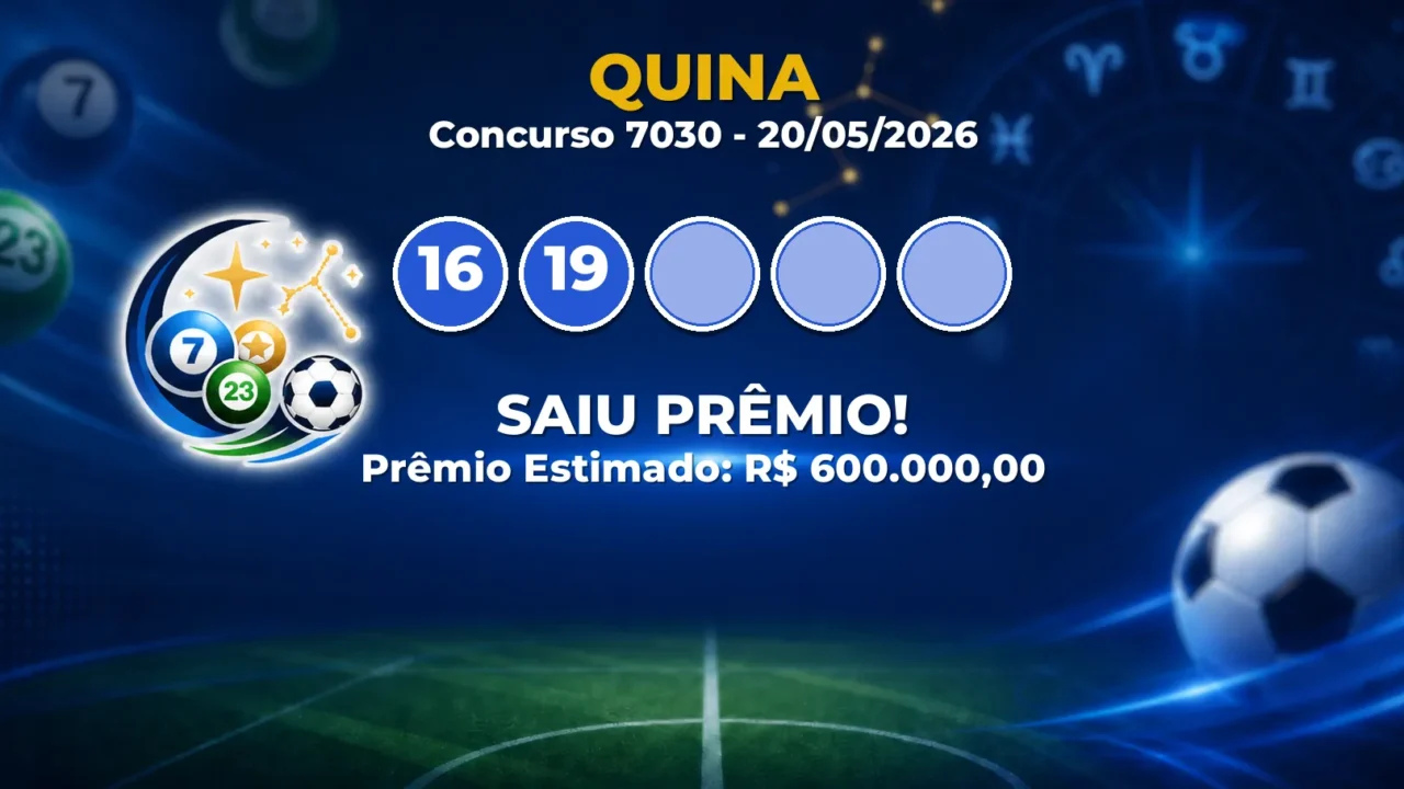 Quina Hoje: confira as dezenas sorteadas no concurso 7030