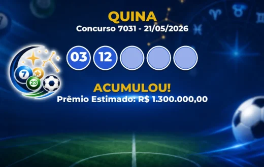 Quina Hoje: veja as dezenas do concurso 7031 acumulado