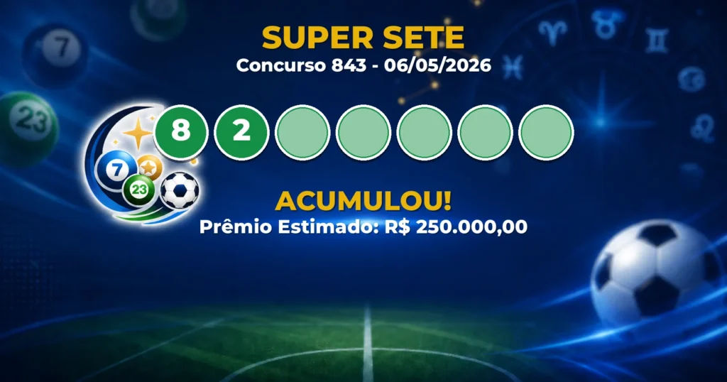 Resultado da Super Sete Concurso 843