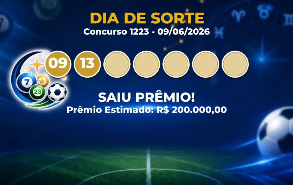 Dia de Sorte Hoje: resultado do concurso 1223 tem ganhadores
