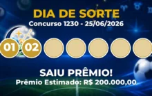 Dia de Sorte Hoje: resultado do concurso 1230 tem ganhadores