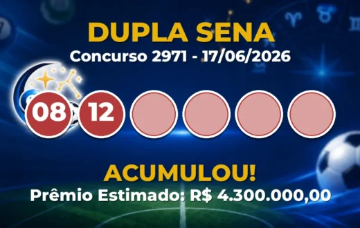 Dupla Sena Hoje: concurso 2971 acumula; confira o resultado Dupla Sena Hoje: concurso 2971 acumula; confira o resultado
