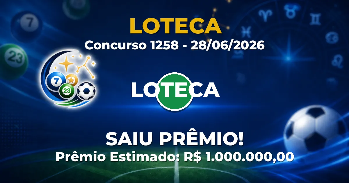 Loteca Hoje: resultado do concurso 1258 tem ganhadores
