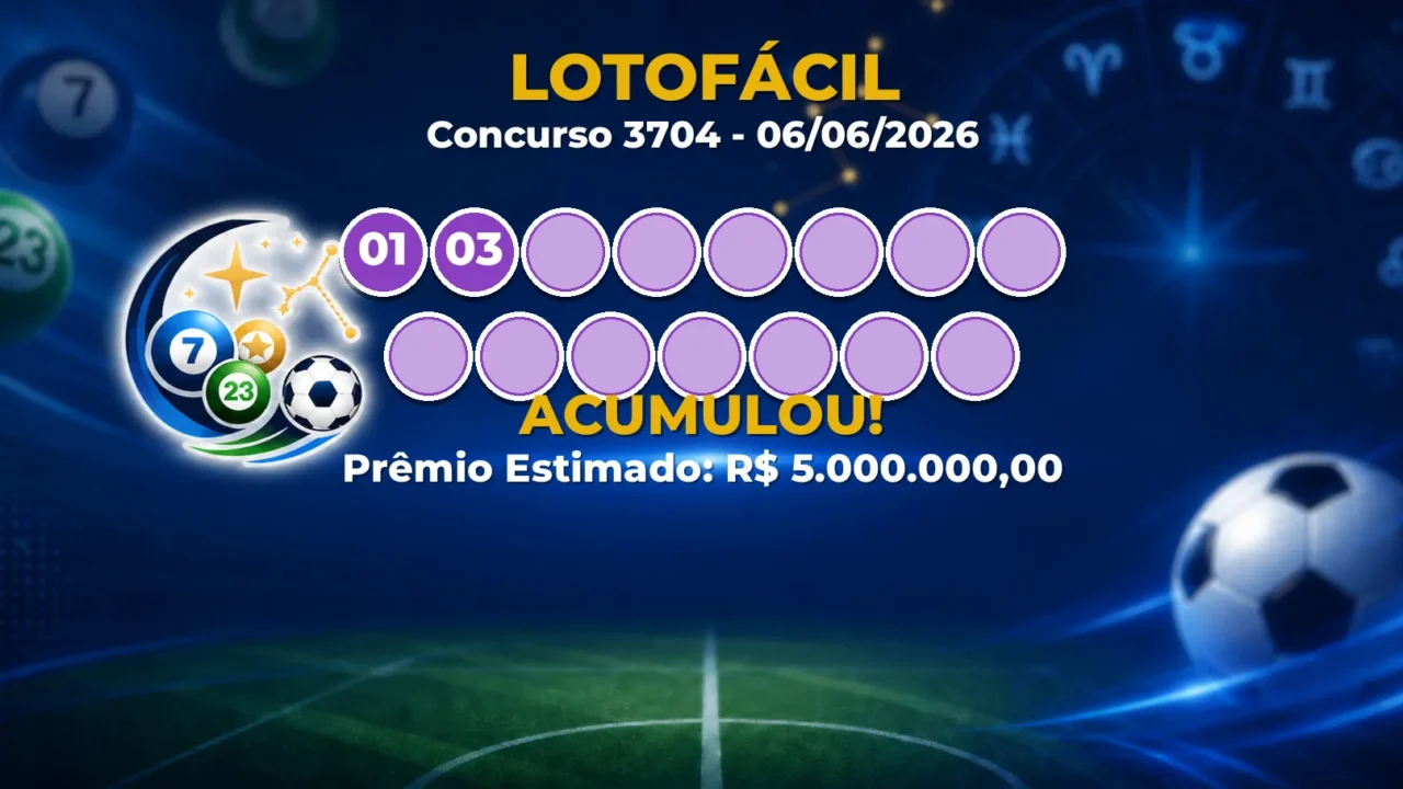 Lotofácil Hoje: veja as dezenas do concurso 3704 acumulado