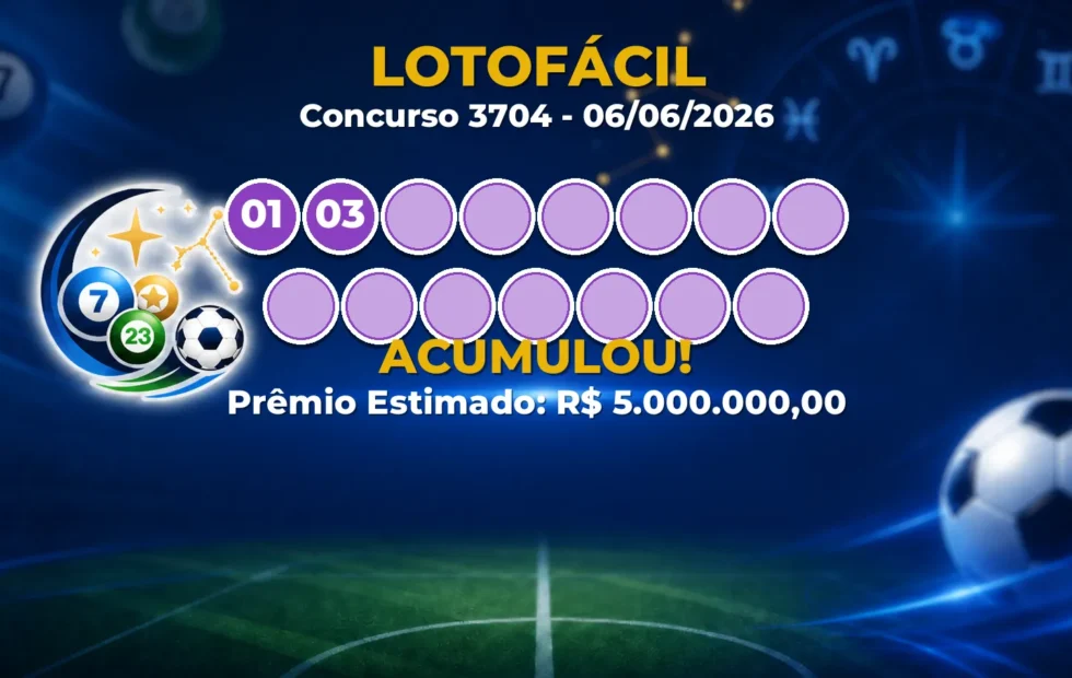 Lotofácil Hoje: veja as dezenas do concurso 3704 acumulado