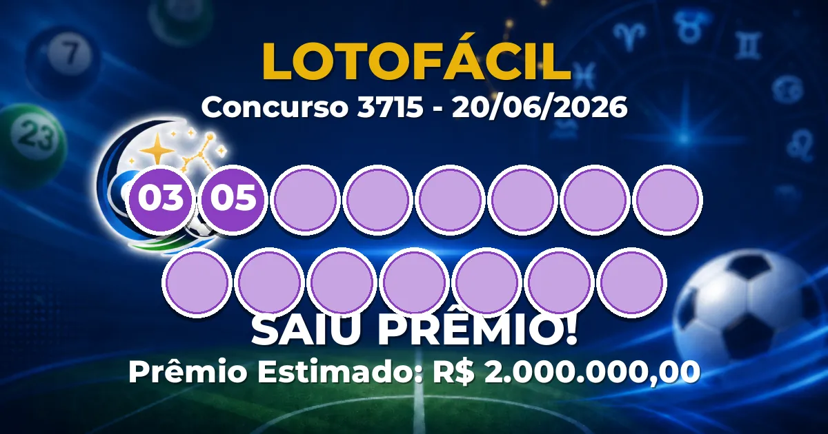 Lotofácil Hoje: resultado do concurso 3715 tem ganhadores