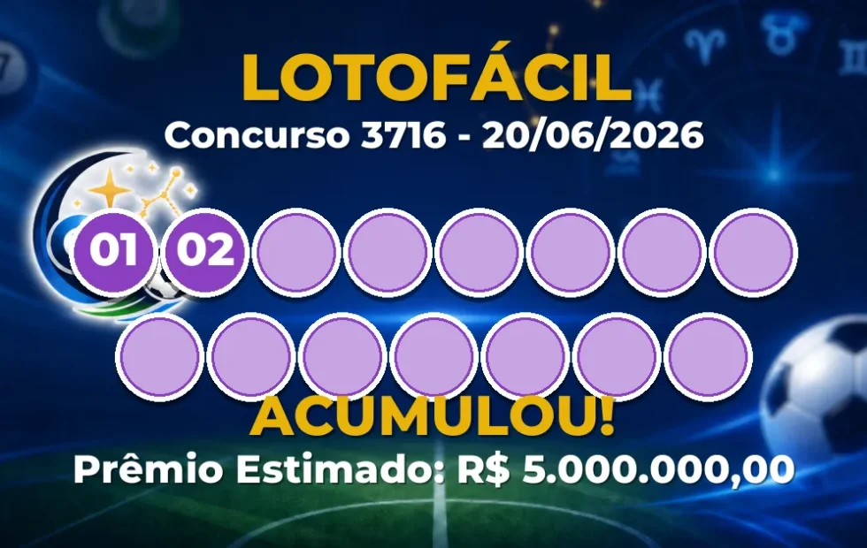 Lotofácil Hoje: concurso 3716 acumula; confira o resultado Lotofácil Hoje: concurso 3716 acumula; confira o resultado
