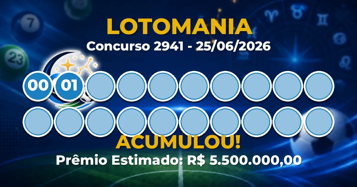 Lotomania Hoje: concurso 2941 acumula; confira o resultado