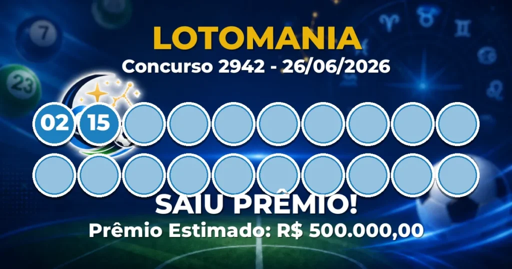 Lotomania Hoje: resultado do concurso 2942 tem ganhadores