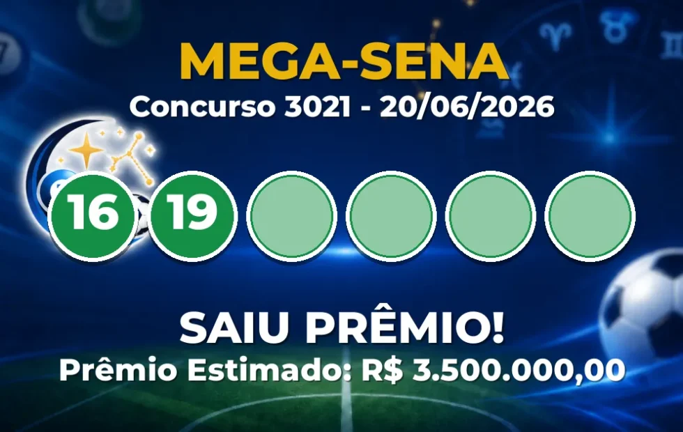 Mega-Sena Hoje: resultado do concurso 3021 tem ganhadores Mega-Sena Hoje: resultado do concurso 3021 tem ganhadores