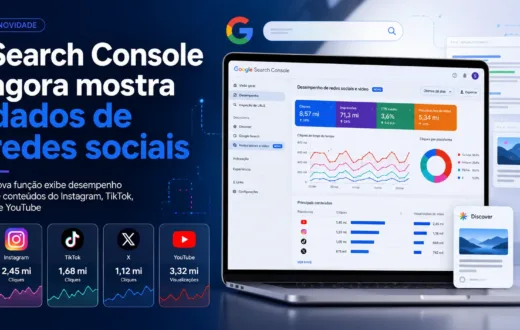 Google Search Console agora mostra desempenho de redes sociais na Pesquisa e no Discover