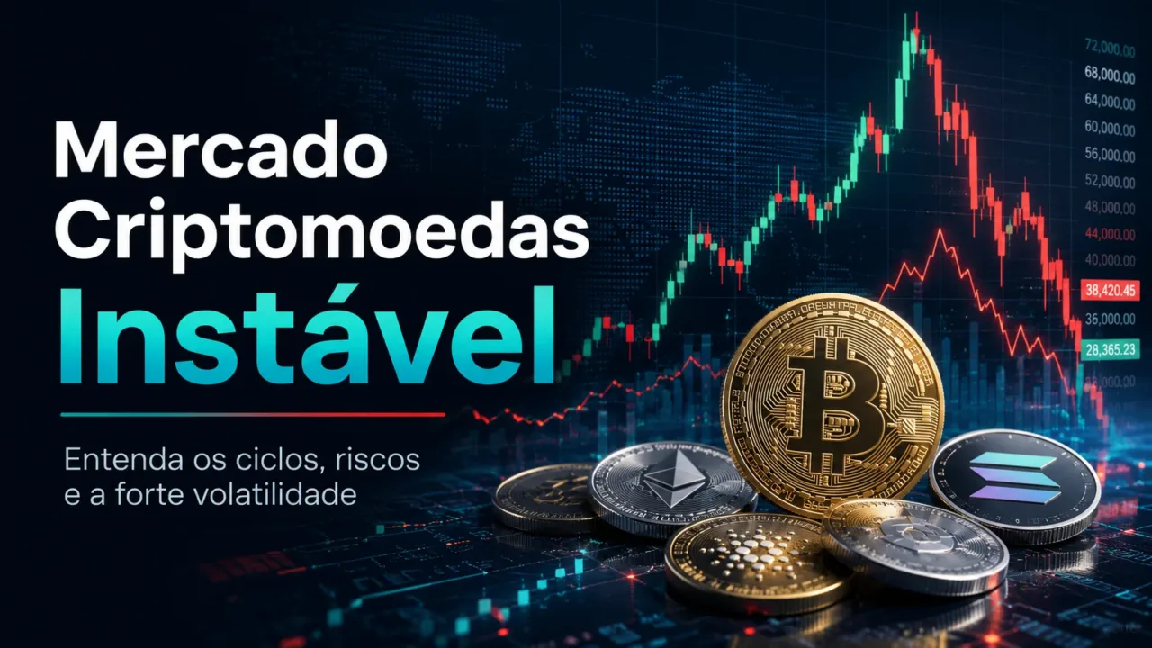 Mercado de criptomoedas é instável? Entenda os ciclos, os riscos e por que os preços mudam tão rapidamente