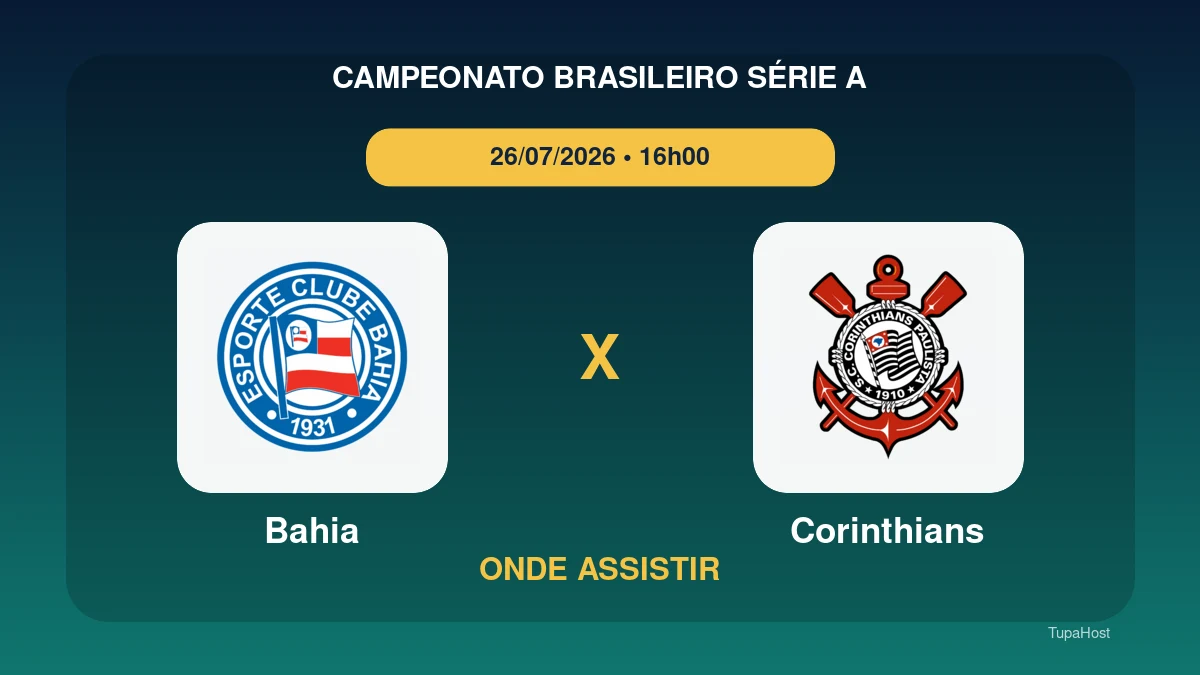 Bahia x Corinthians onde assistir