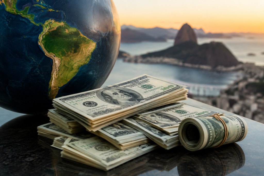 Entrada de dólares no Brasil atinge maior nível para um primeiro semestre desde 2018 Entrada de dólares no Brasil atinge maior nível para um primeiro semestre desde 2018