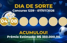 Resultado Dia de Sorte de hoje: prêmio acumula em R$ 350.000,00