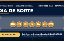 Resultado da Dia de Sorte de hoje, concurso 1242