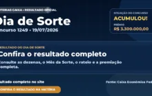 Resultado da Dia de Sorte de hoje, concurso 1249