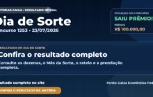 Resultado da Dia de Sorte de hoje, concurso 1253