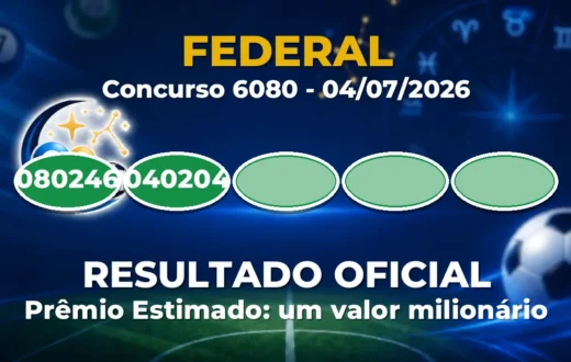 Resultado Federal de hoje: veja os bilhetes da extração 6080 Resultado Federal de hoje: veja os bilhetes da extração 6080