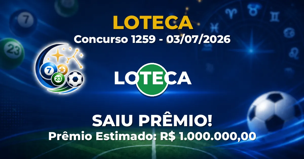 Resultado Loteca de hoje: confira jogos e placares do concurso 1259