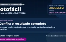 Resultado da Lotofácil de hoje, concurso 3736