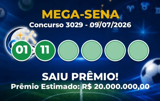 Resultado Mega-Sena de hoje: confira os números sorteados do concurso 3029 Resultado Mega-Sena de hoje: confira os números sorteados do concurso 3029