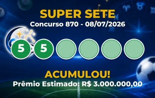 Resultado Super Sete de hoje: prêmio acumula em R$ 3 milhões Resultado Super Sete de hoje: prêmio acumula em R$ 3 milhões