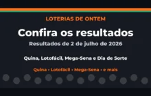 Confira o Resultado da Quina, Lotofácil de ontem e outras loterias