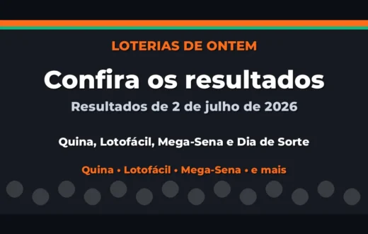 Confira o Resultado da Quina, Lotofácil de ontem e outras loterias Confira o Resultado da Quina, Lotofácil de ontem e outras loterias