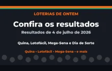 Confira o Resultado da Quina, Lotofácil de ontem e outras loterias
