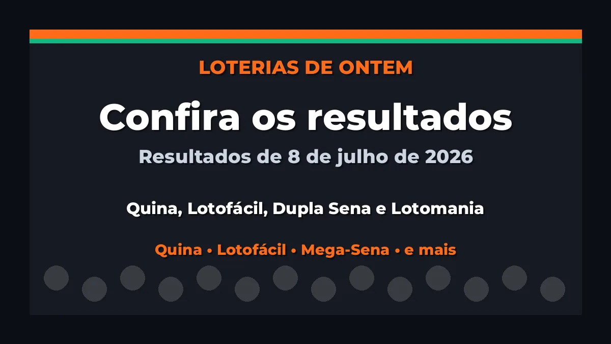 Confira o Resultado da Quina, Lotofácil de ontem e outras loterias
