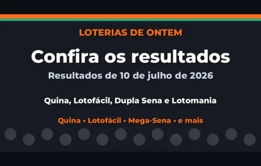 Confira o Resultado da Quina, Lotofácil de ontem e outras loterias