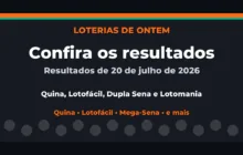 Confira o Resultado da Quina, Lotofácil de ontem e outras loterias