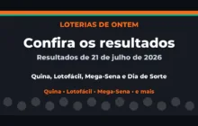 Confira o Resultado da Quina, Lotofácil de ontem e outras loterias