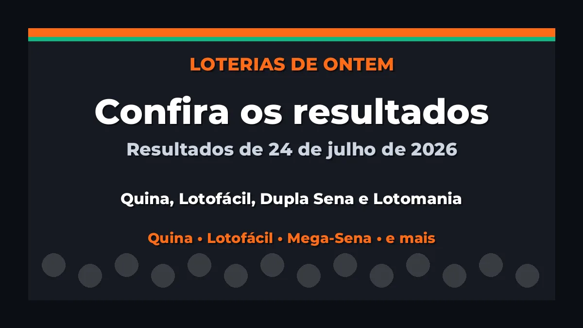 Confira o Resultado da Quina, Lotofácil de ontem e outras loterias