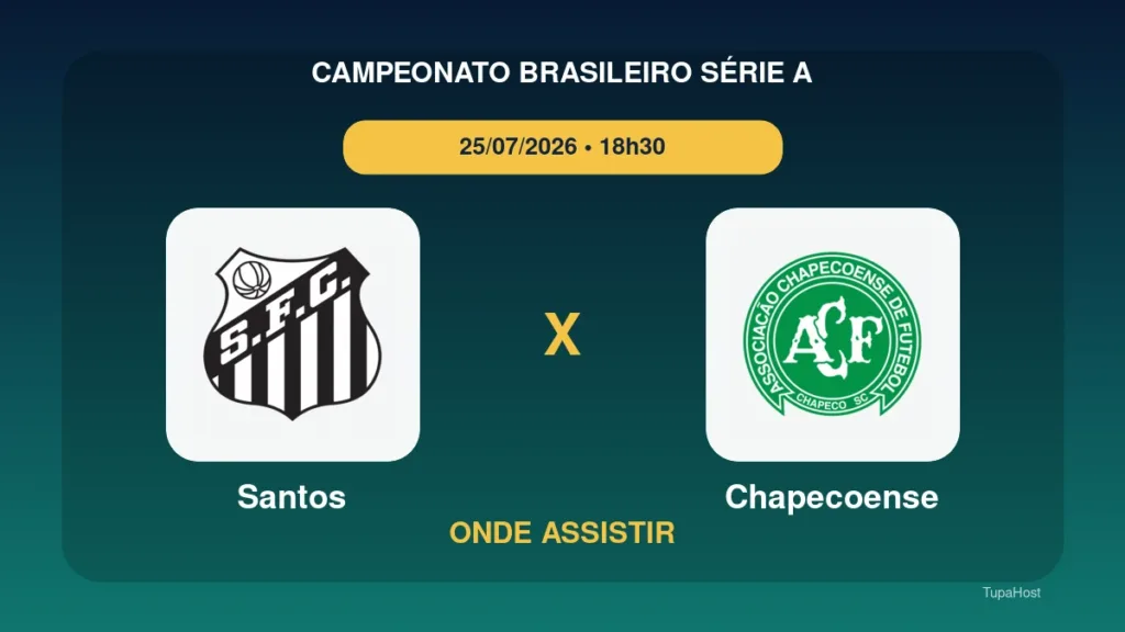 Santos x Chapecoense onde assistir