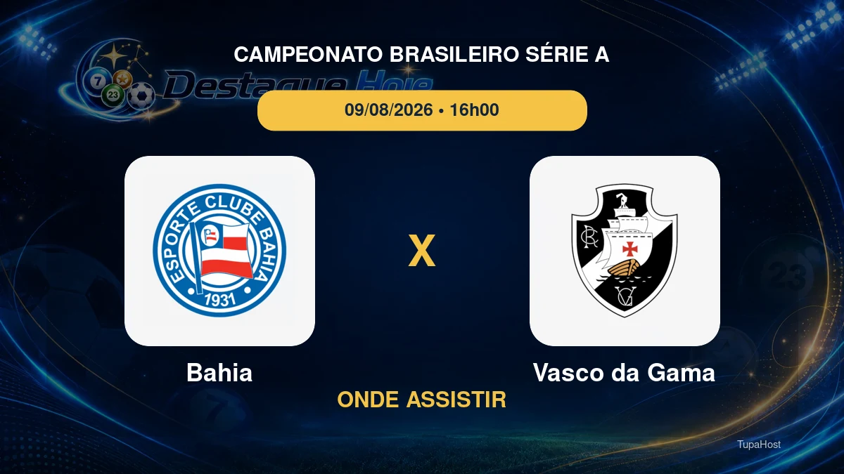 Bahia x Vasco da Gama onde assistir