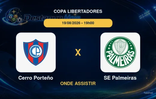 Cerro Porteño x SE Palmeiras onde assistir