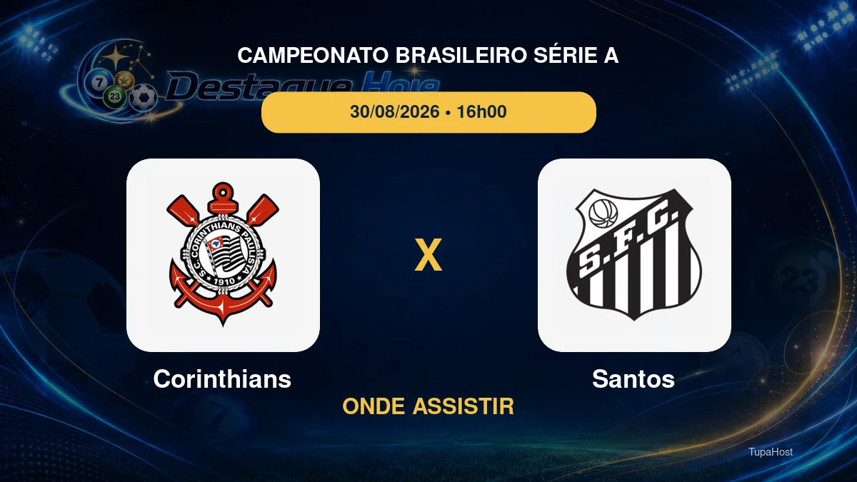 Corinthians x Santos onde assistir
