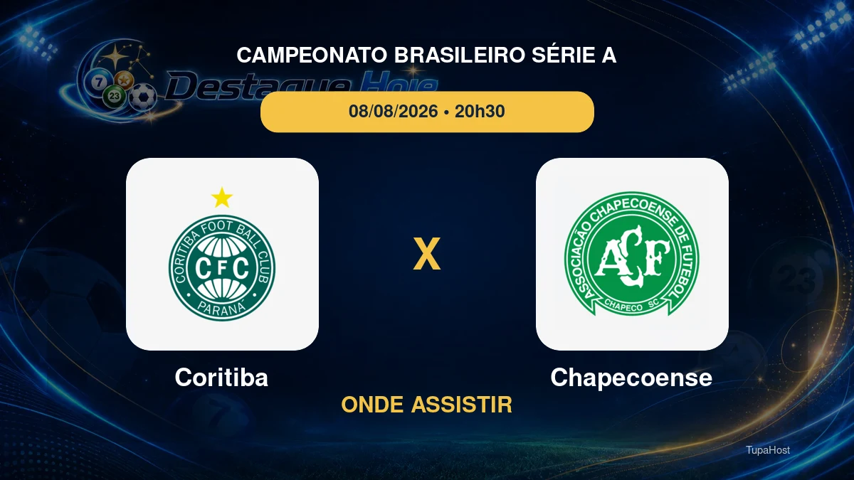 Coritiba x Chapecoense onde assistir