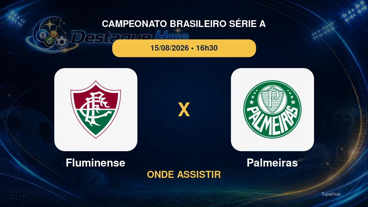 Fluminense x Palmeiras onde assistir
