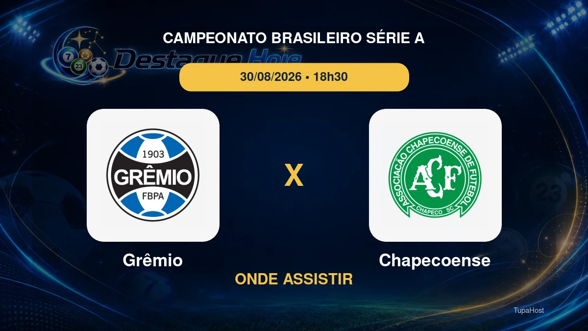 Grêmio x Chapecoense onde assistir