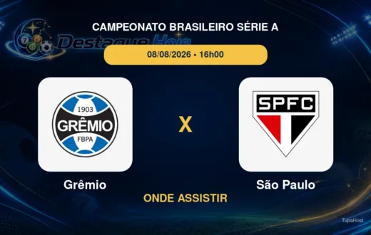 Grêmio x São Paulo onde assistir