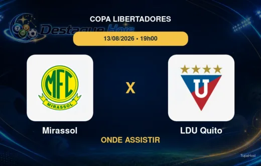Mirassol x LDU Quito onde assistir