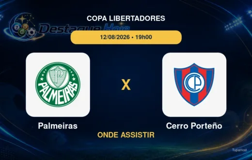 Palmeiras x Cerro Porteño onde assistir