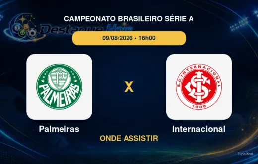 Palmeiras x Internacional onde assistir