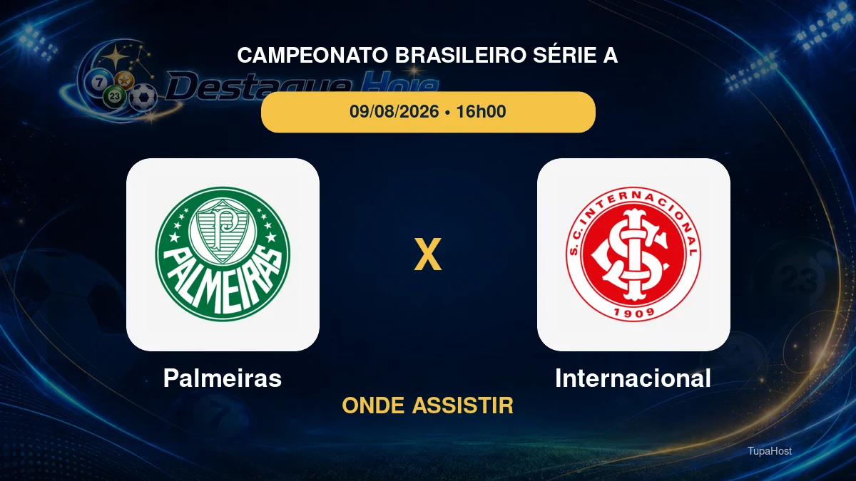 Palmeiras x Internacional onde assistir