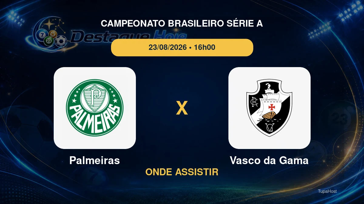 Palmeiras x Vasco da Gama onde assistir